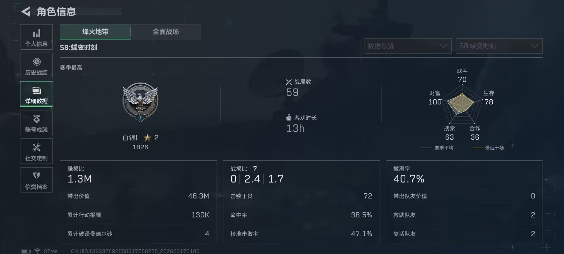 SJZQM471623三角洲行动账号详情图12