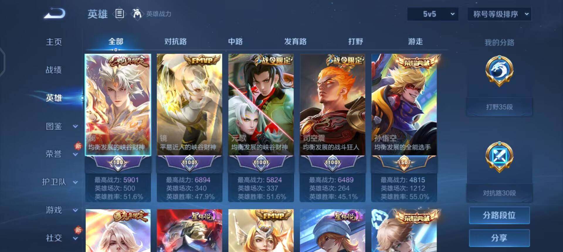 WZQM4234647王者荣耀账号详情图6