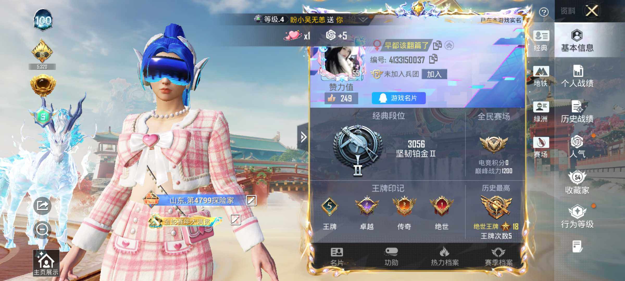 HPLE4130198和平精英账号详情图5