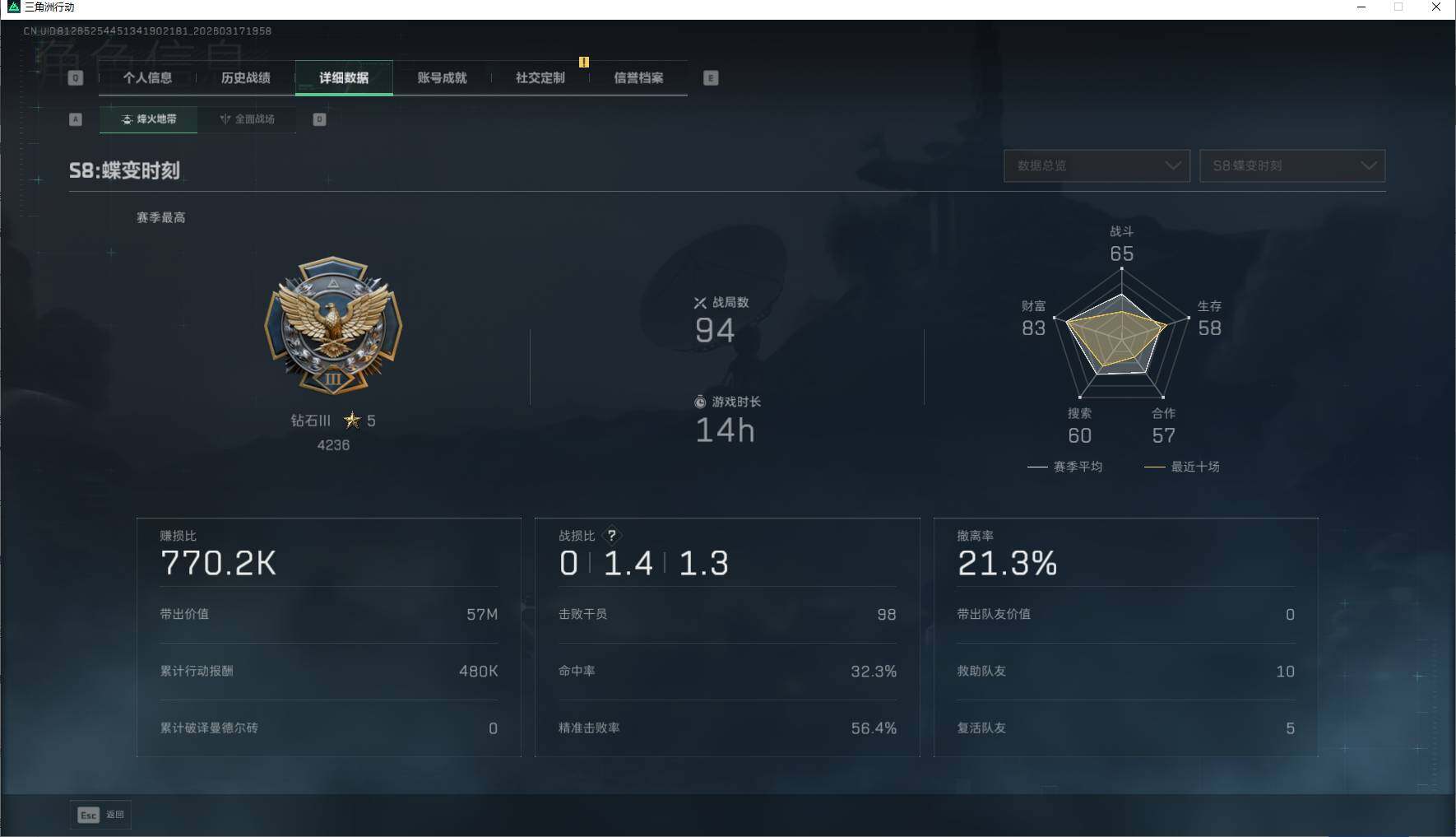 SJZEY472272三角洲行动账号详情图7