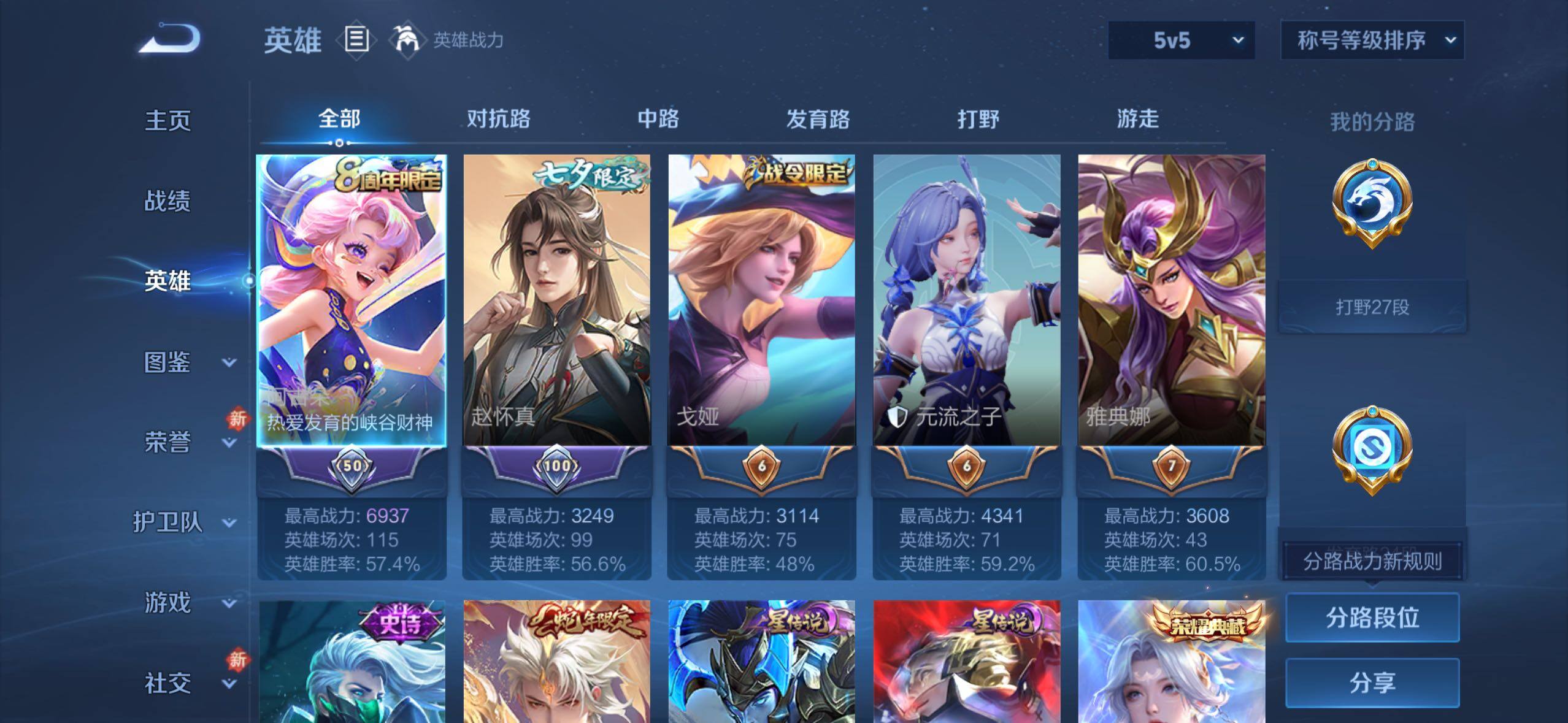 WZLX4235715王者荣耀账号详情图3