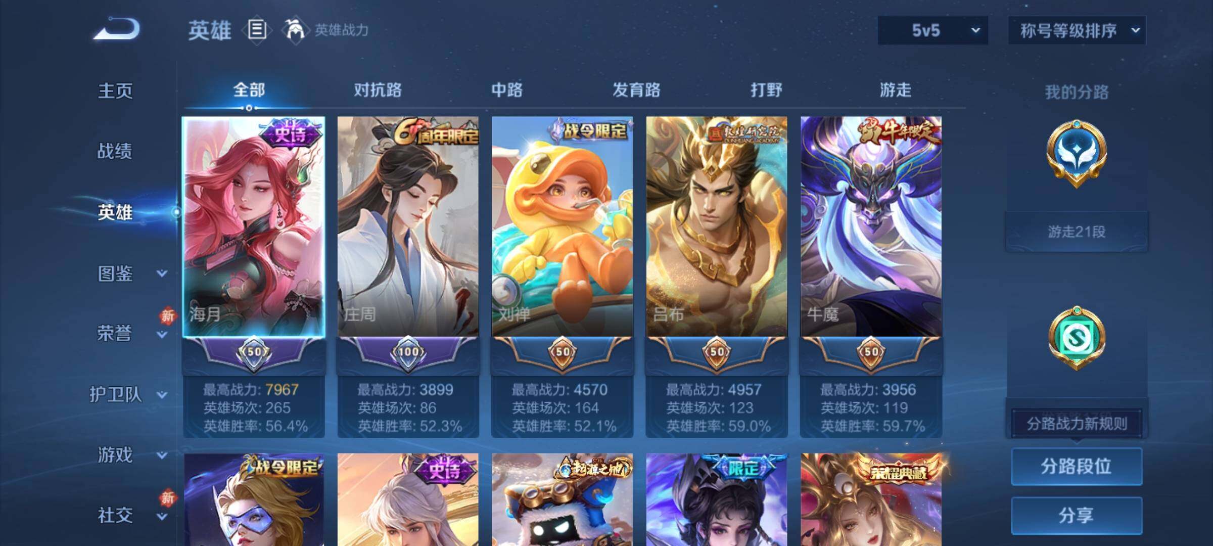 WZLX4236117王者荣耀账号详情图3