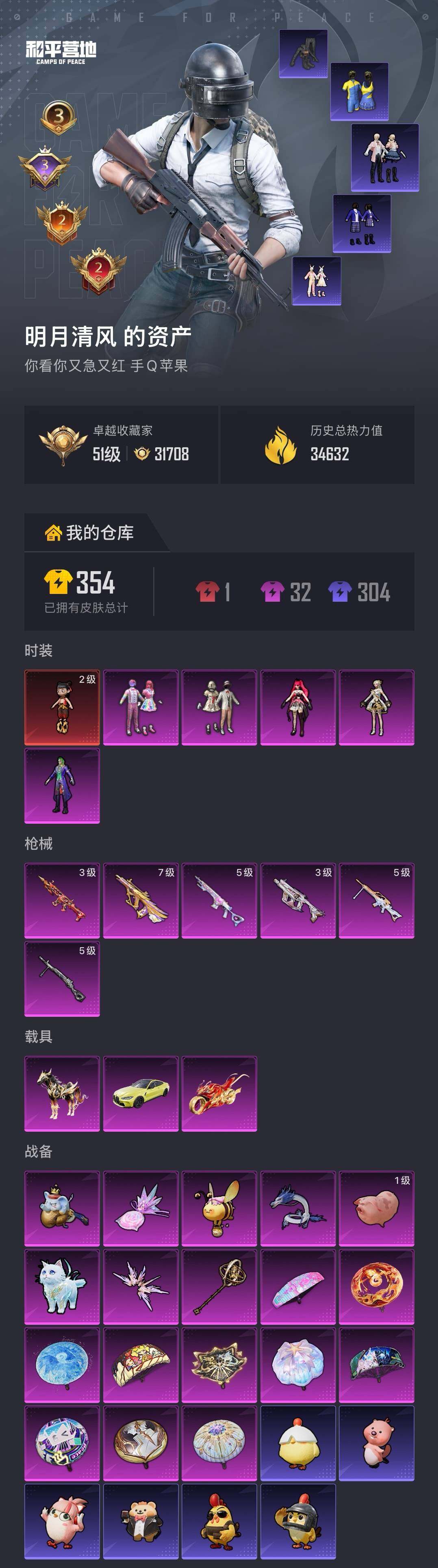 HPCMW4135629和平精英账号详情图4