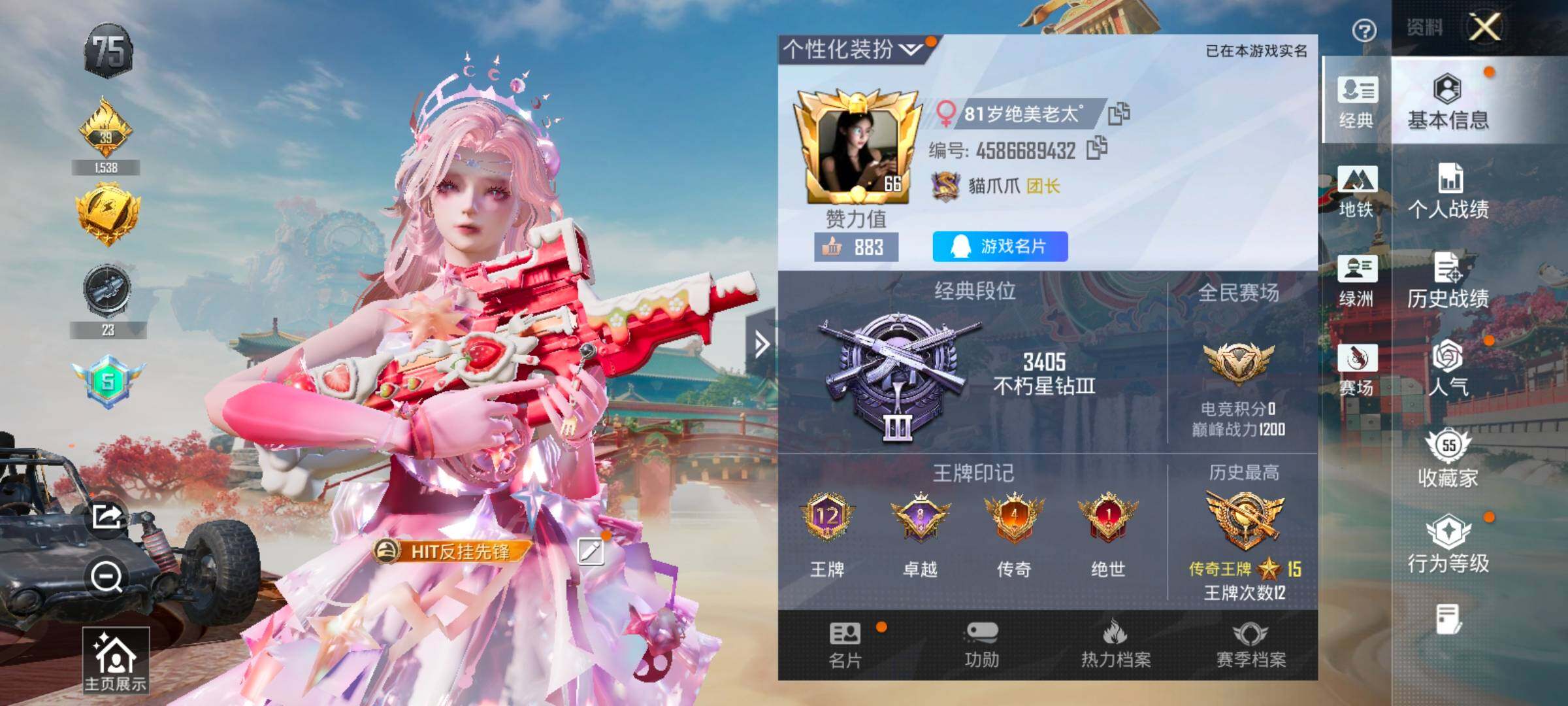 HPLX4132946和平精英账号详情图2