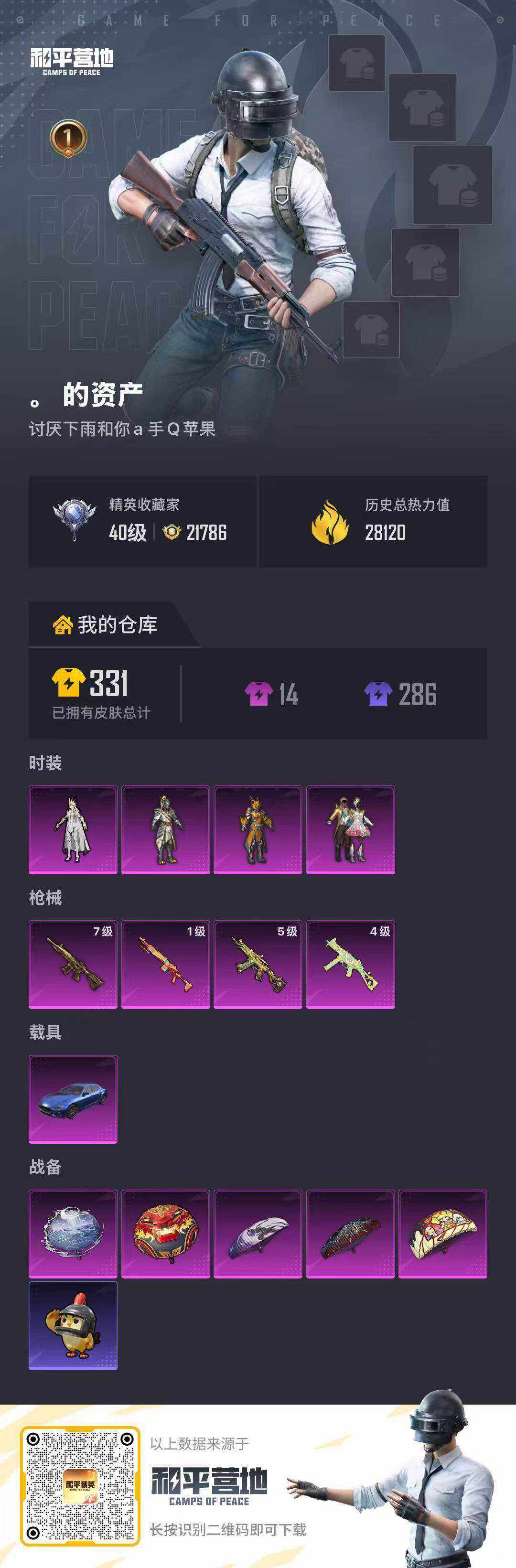 HPQM4133120和平精英账号详情图5