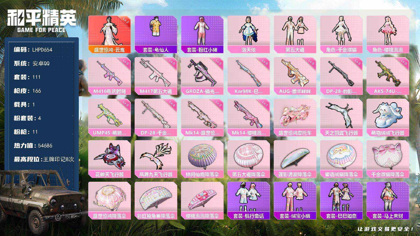 HPLX4134725和平精英账号详情图6 HPLX4134725和平精英账号详情图6