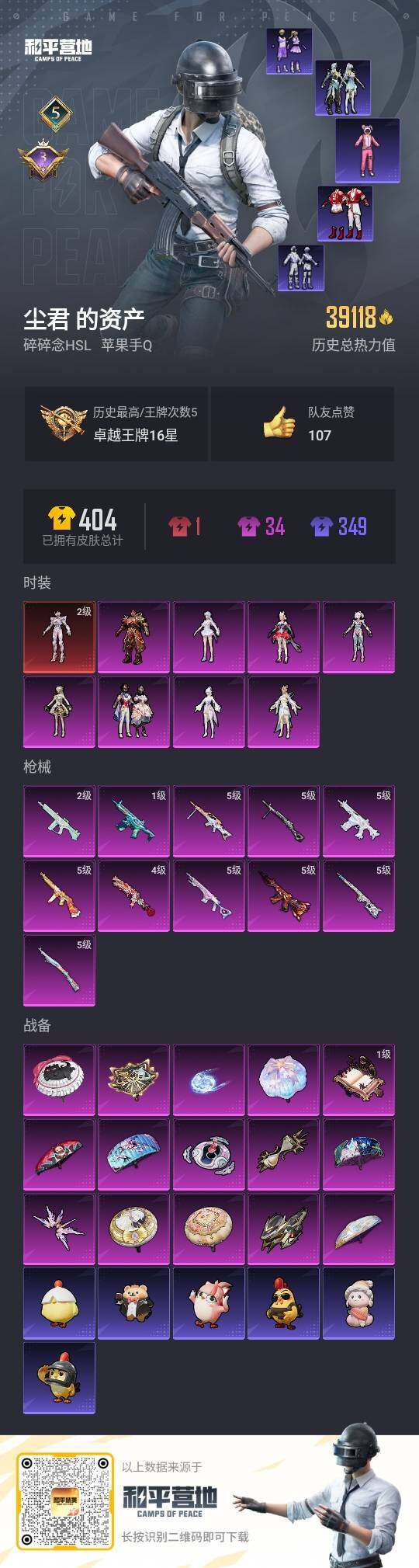 HPLX4134140和平精英账号详情图2