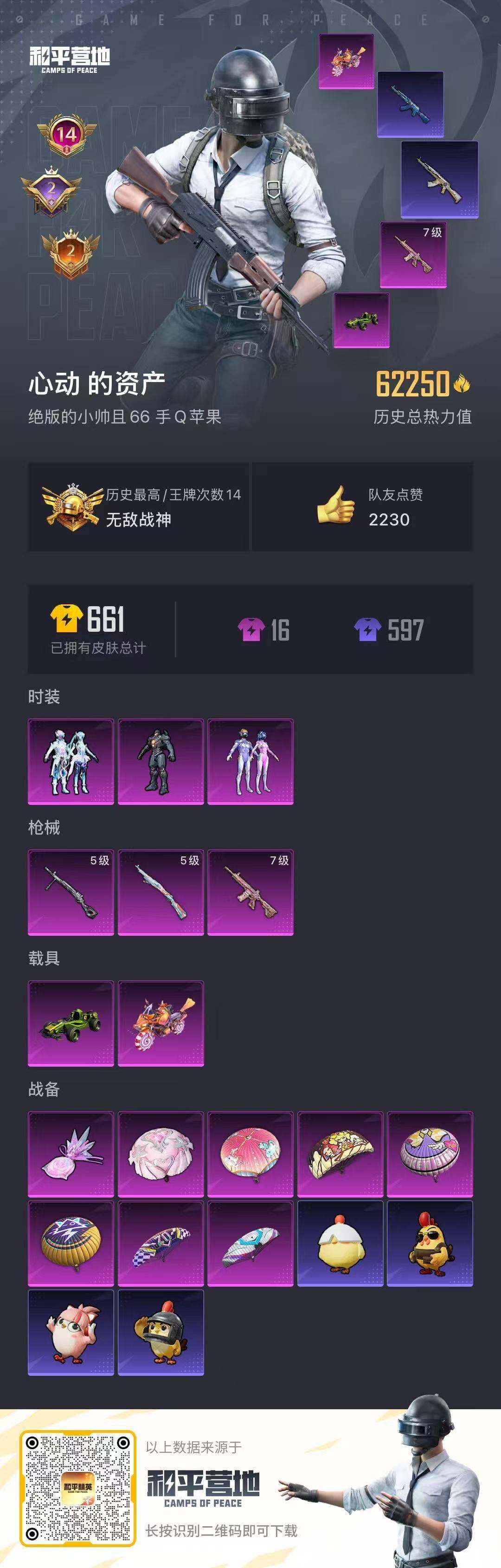 HPQM4132721和平精英账号详情图17 HPQM4132721和平精英账号详情图17