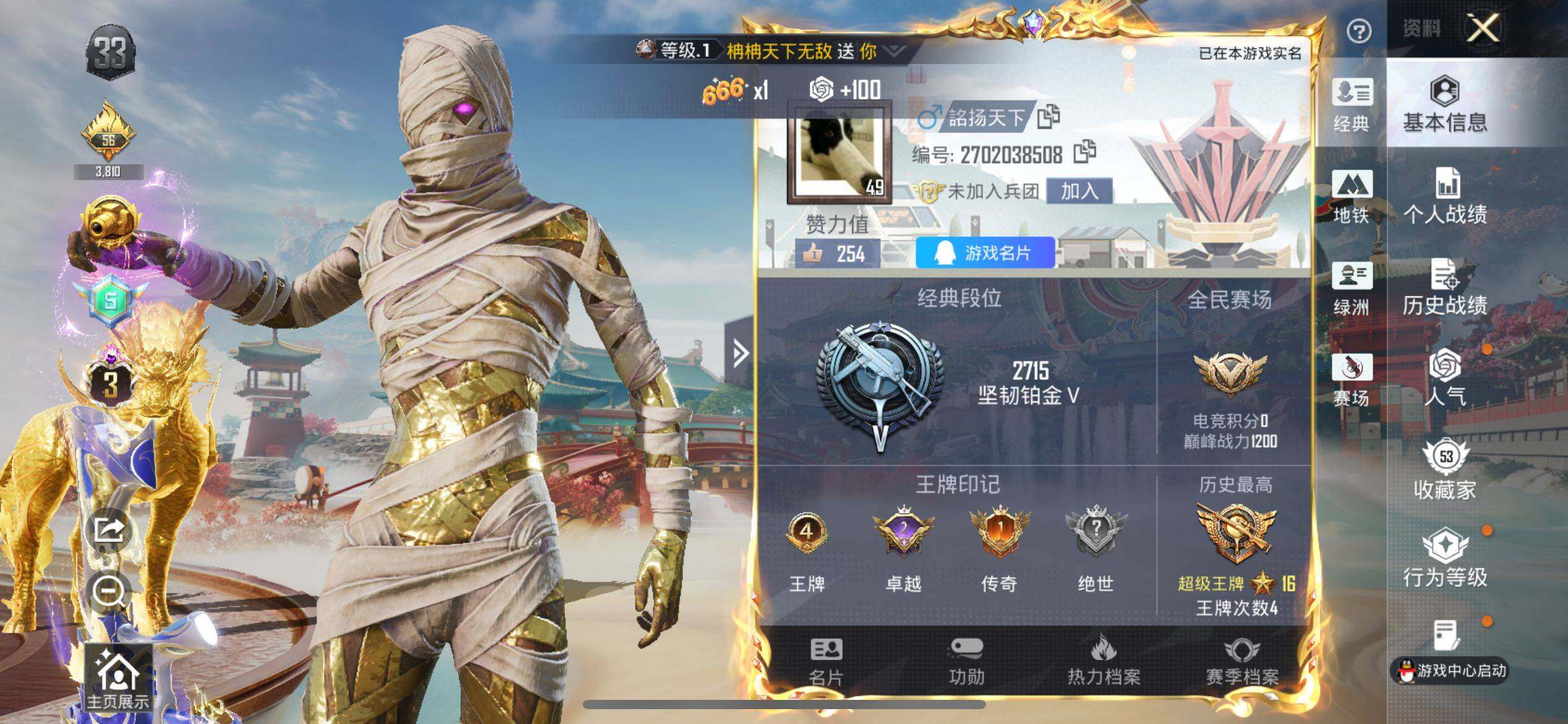 HPQM4145718和平精英账号详情图3