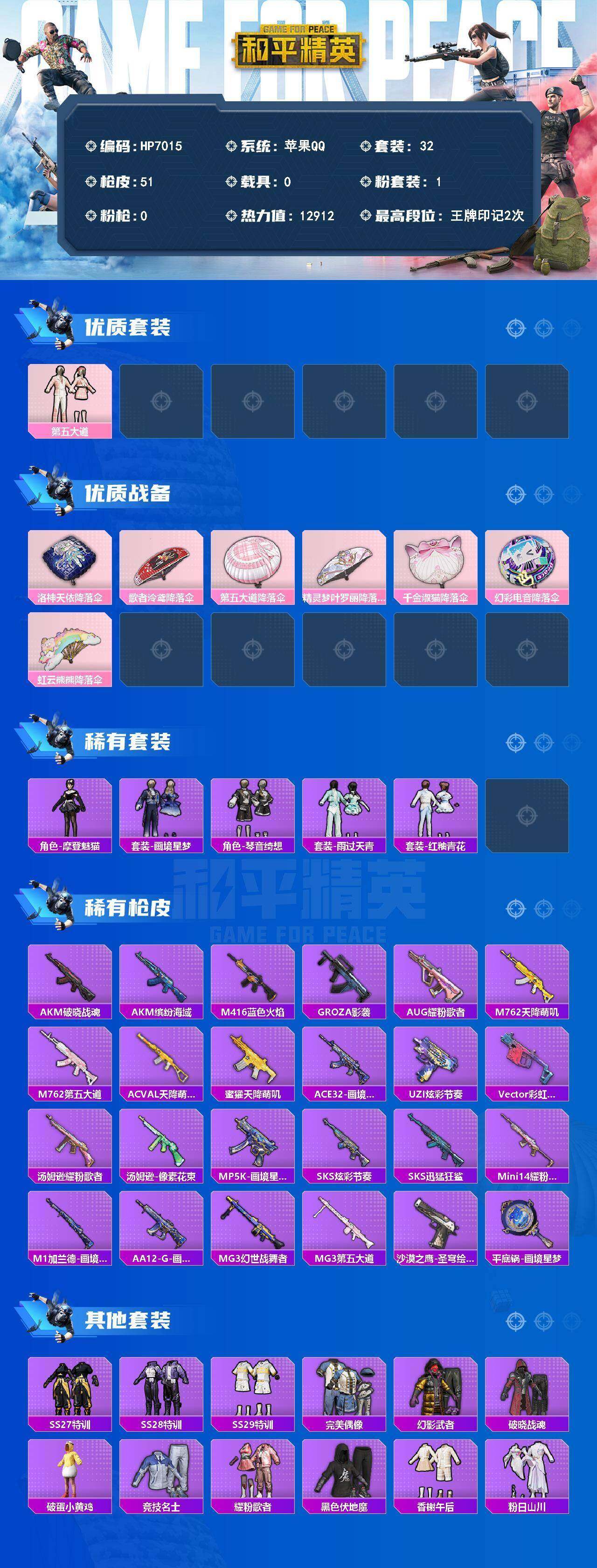 HPCMW4161216和平精英账号详情图6