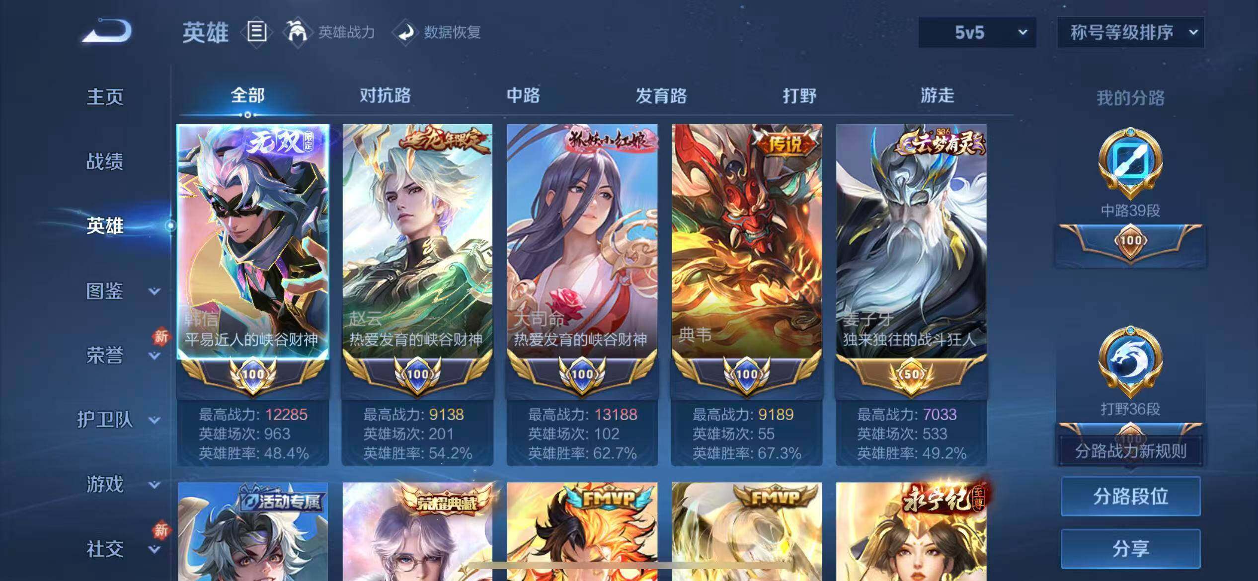 WZLX4240588王者荣耀账号详情图3