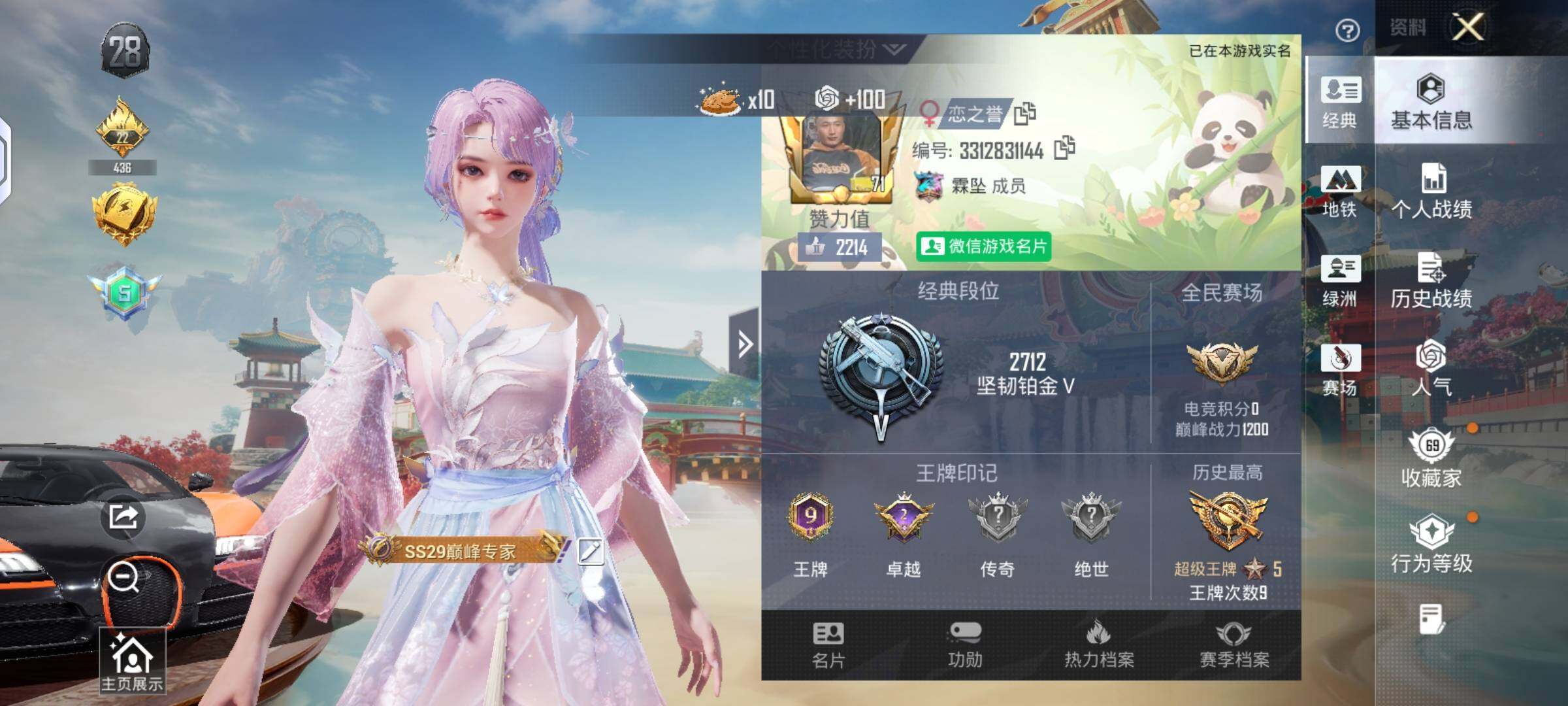 HPLX4134561和平精英账号详情图2