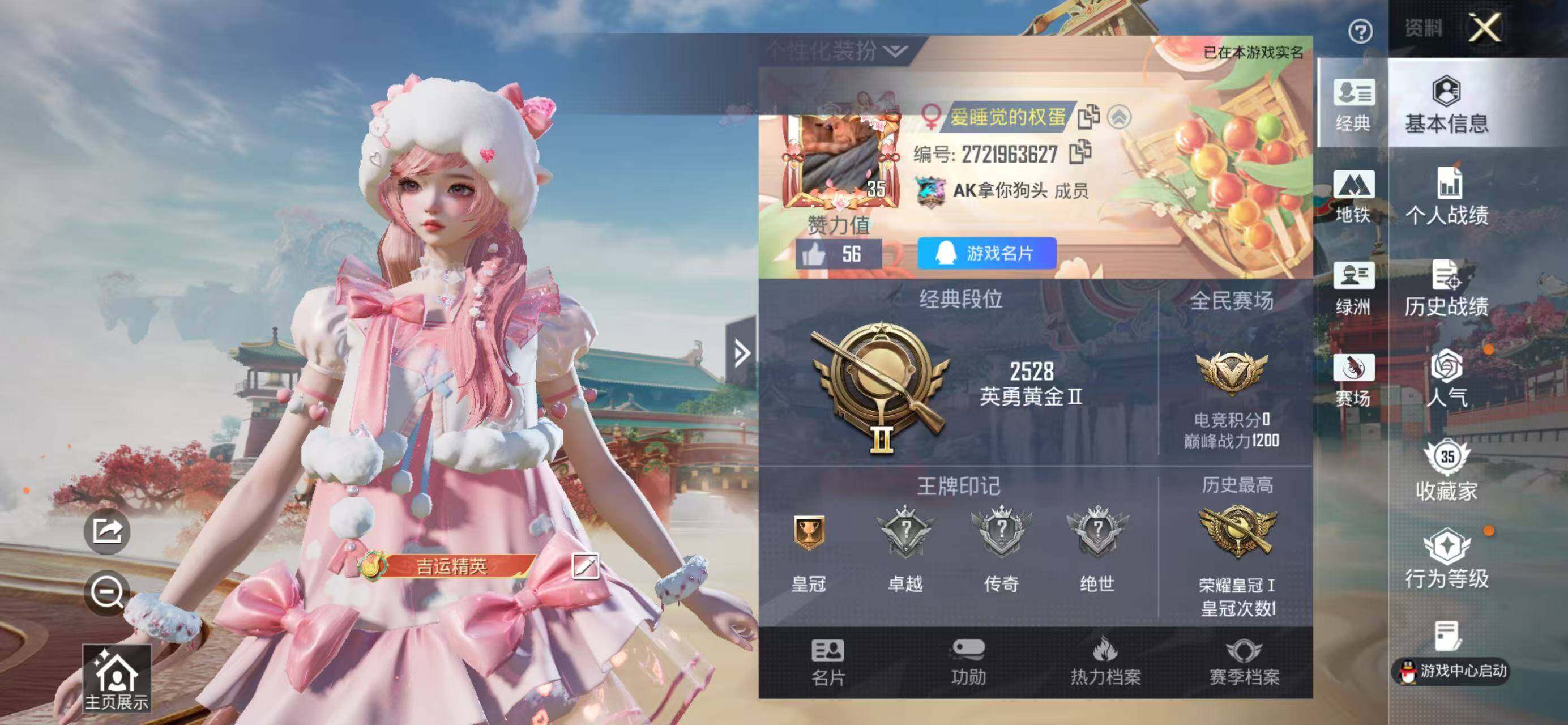 HPQM4133166和平精英账号详情图3