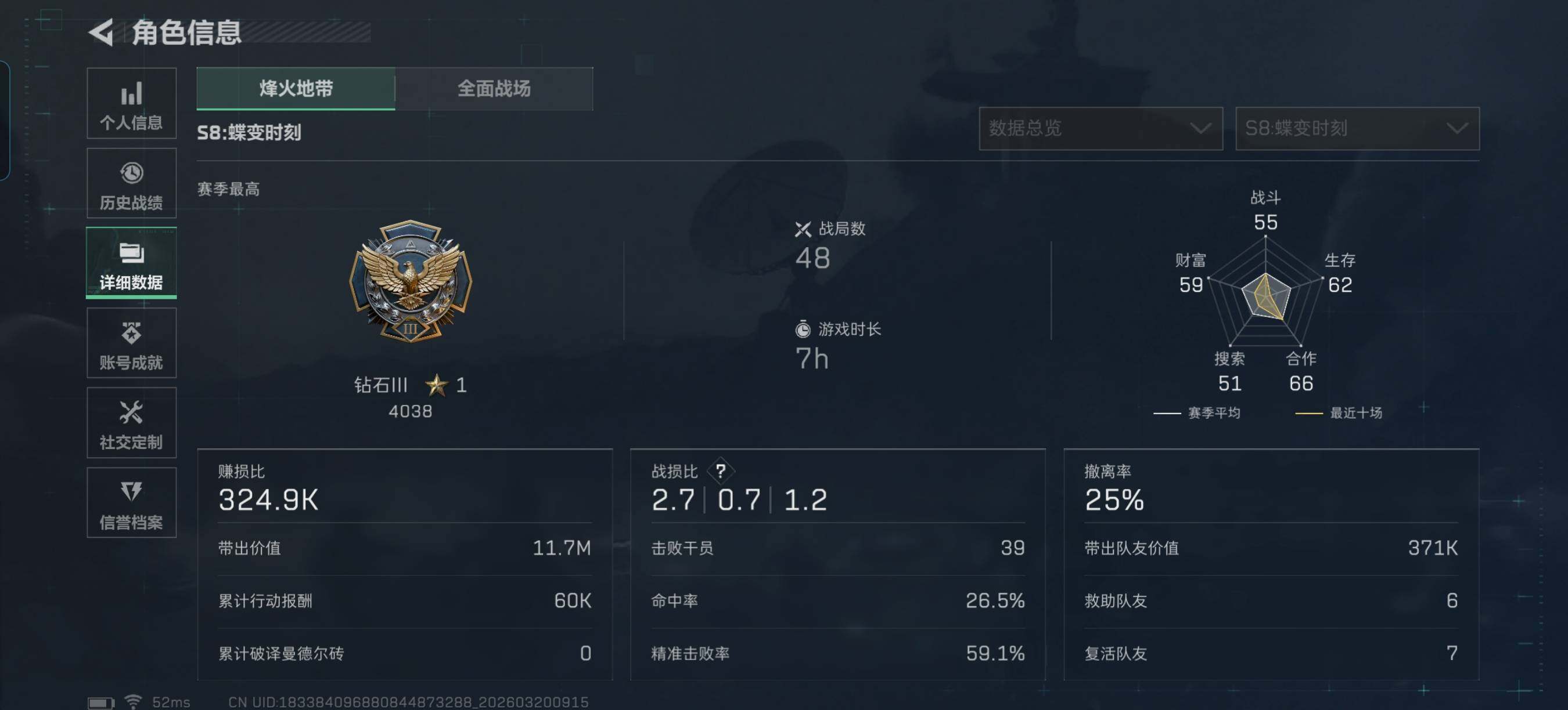 SJZQM474372三角洲行动账号详情图7