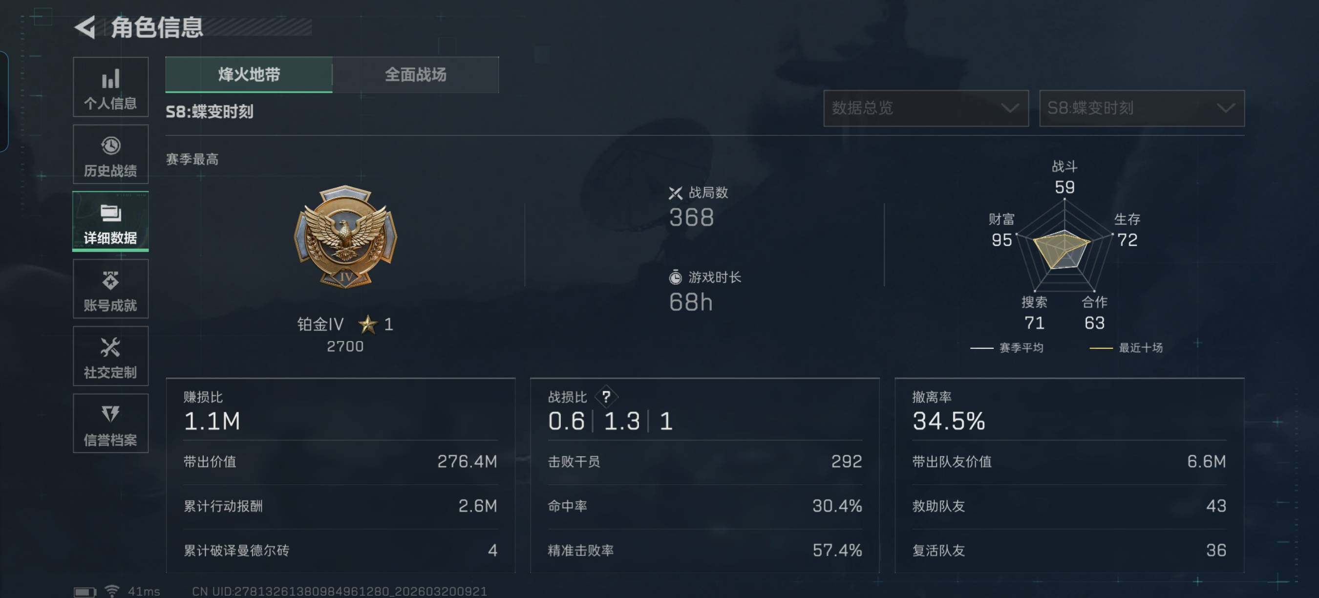 SJZQM474374三角洲行动账号详情图8