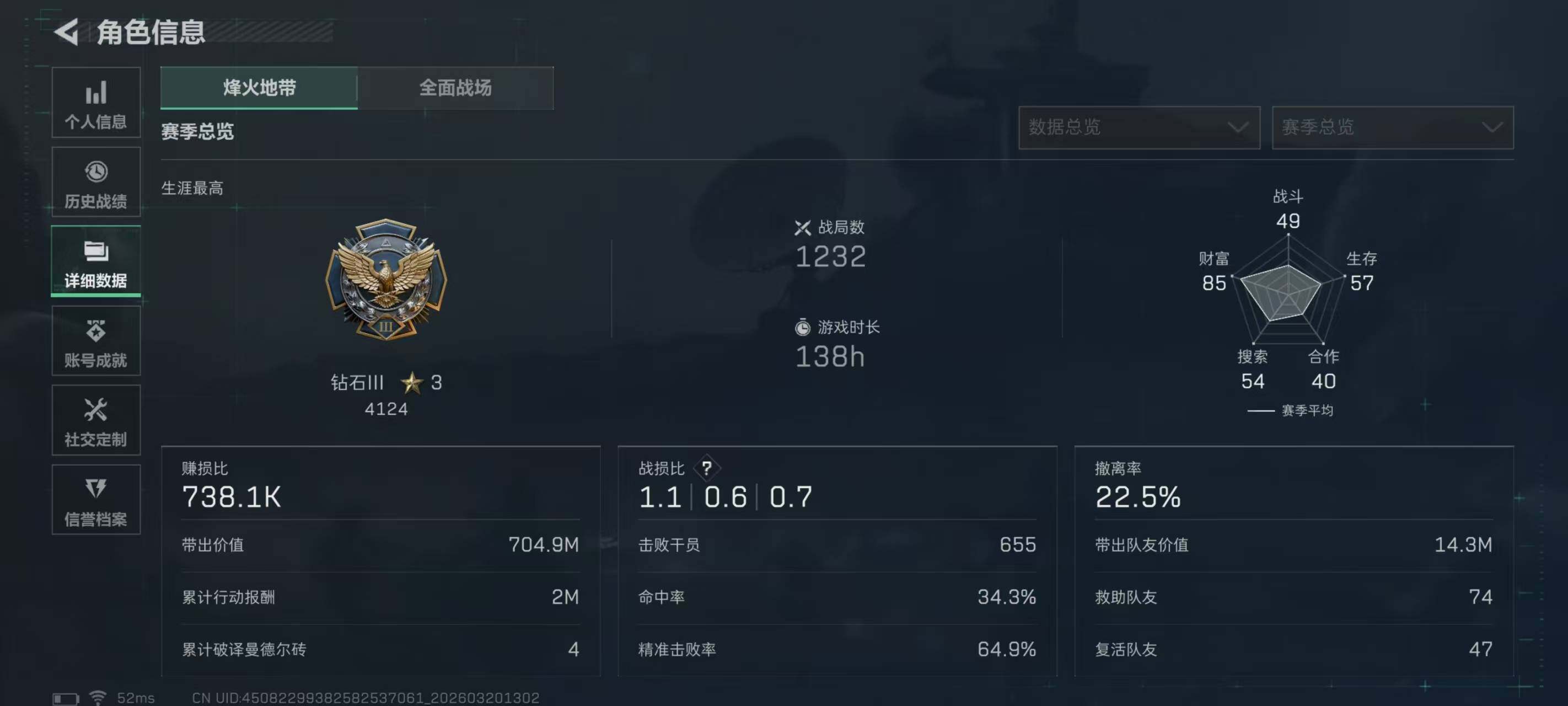 SJZQM474442三角洲行动账号详情图13