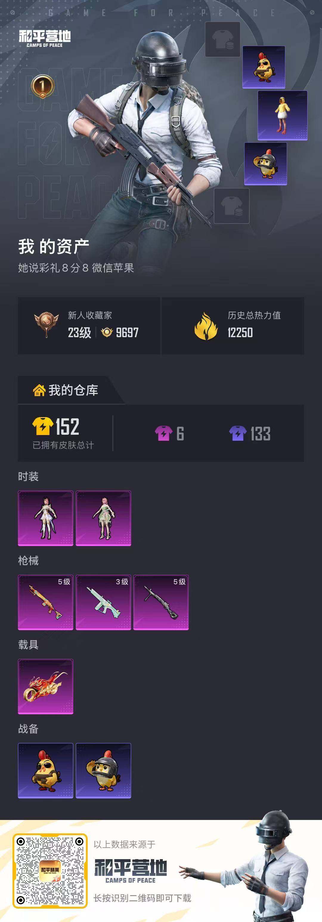 HPQM4133885和平精英账号详情图4 HPQM4133885和平精英账号详情图4