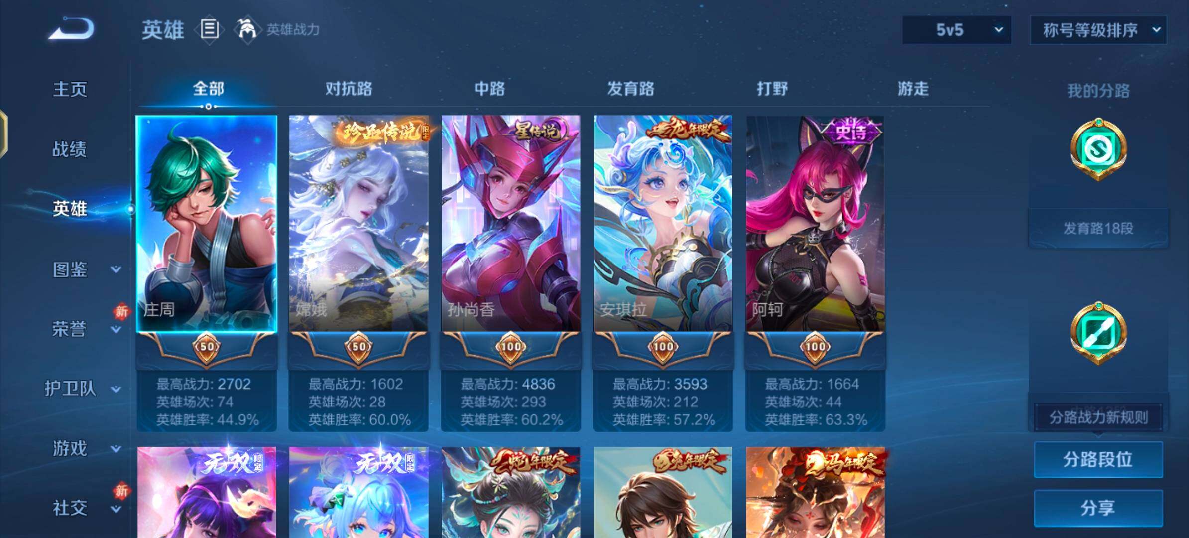 WZLX4245351王者荣耀账号详情图3