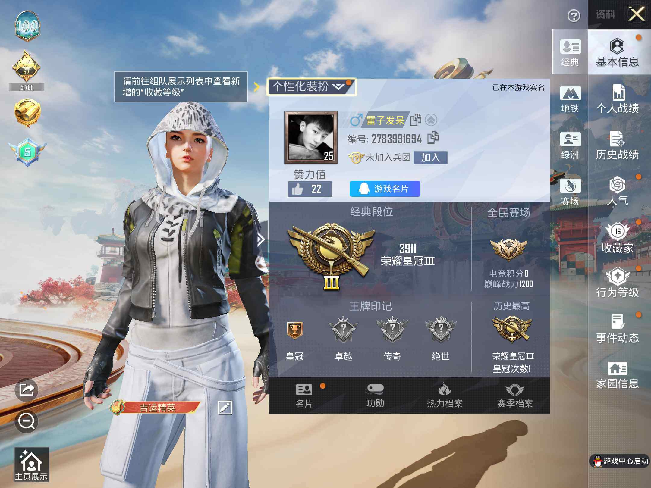 HPLE4137345和平精英账号详情图9