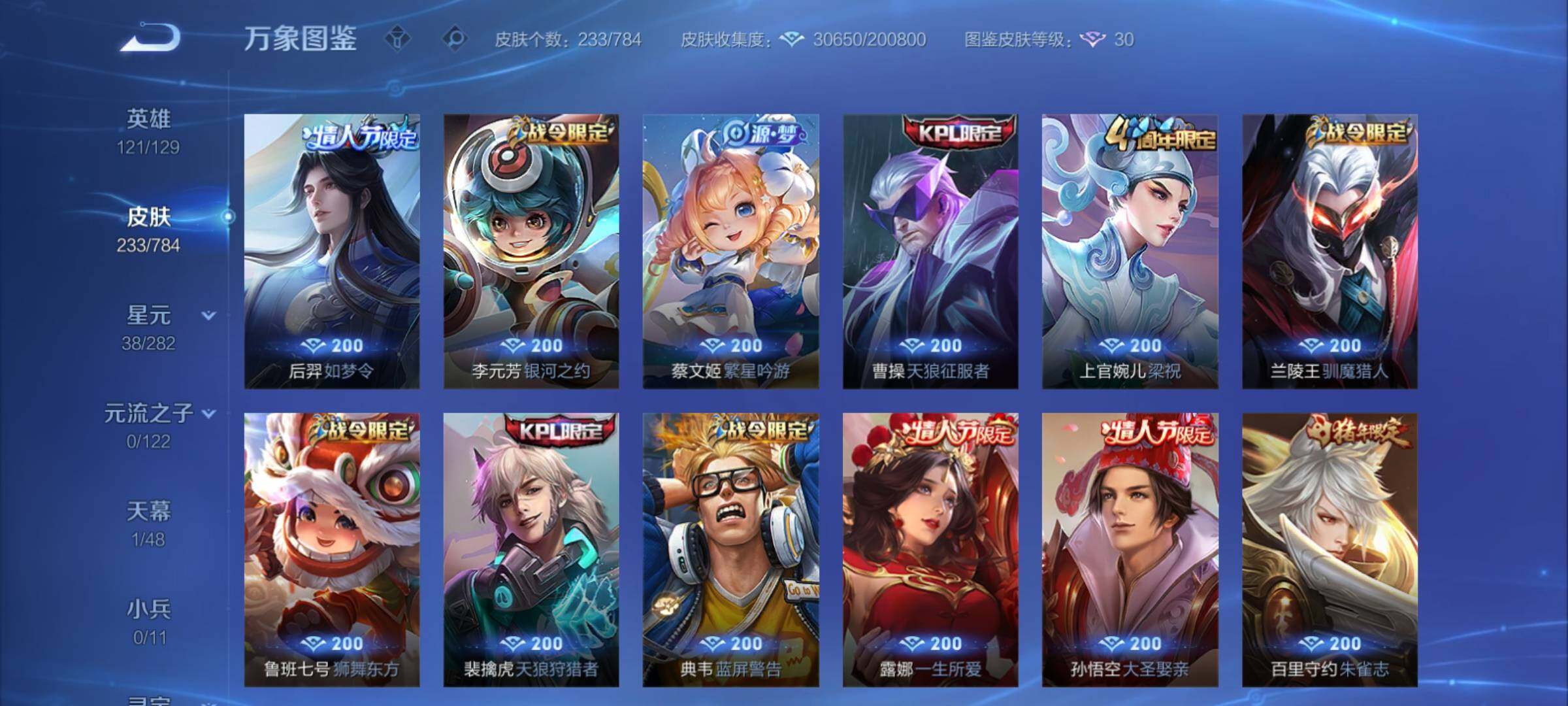 WZCMY4248520王者荣耀账号详情图8 WZCMY4248520王者荣耀账号详情图8