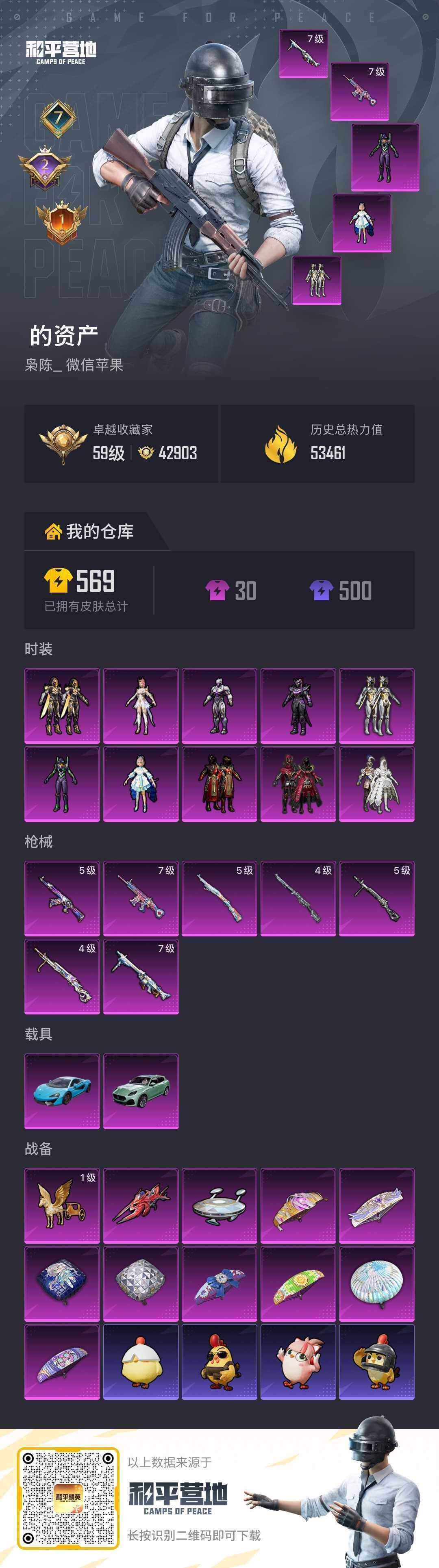 HPLX4135938和平精英账号详情图5