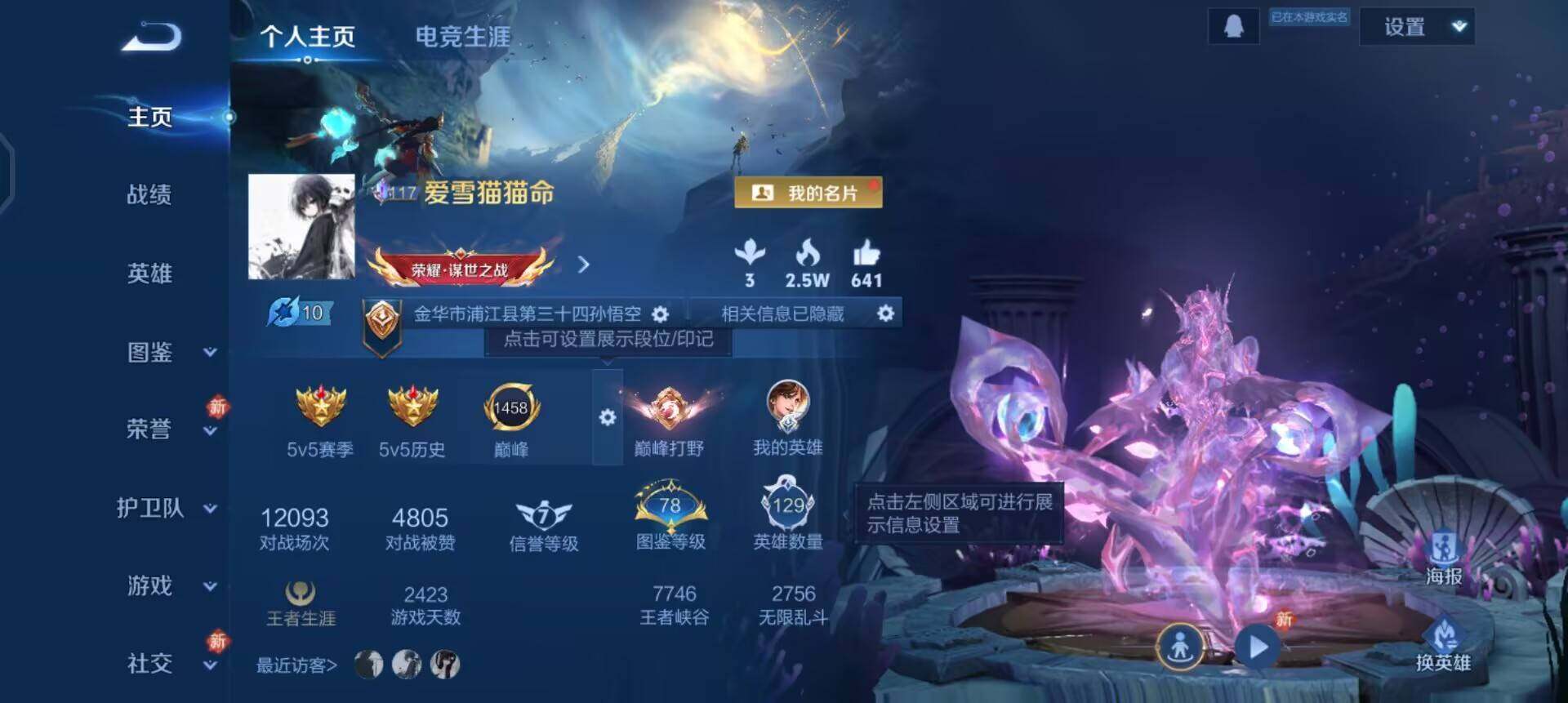 WZQM4245615王者荣耀账号详情图3