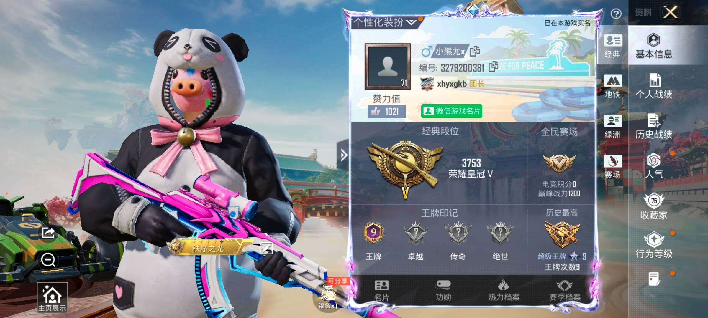 HPLX4165165和平精英账号详情图2