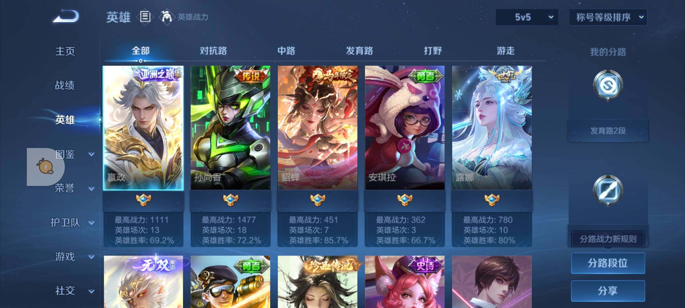 WZLX4247107王者荣耀账号详情图3