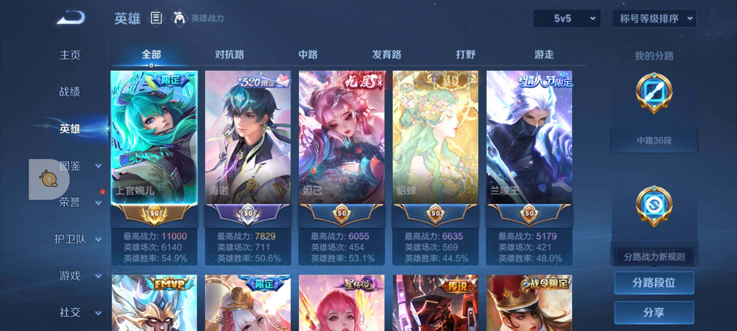 WZLX4247201王者荣耀账号详情图3