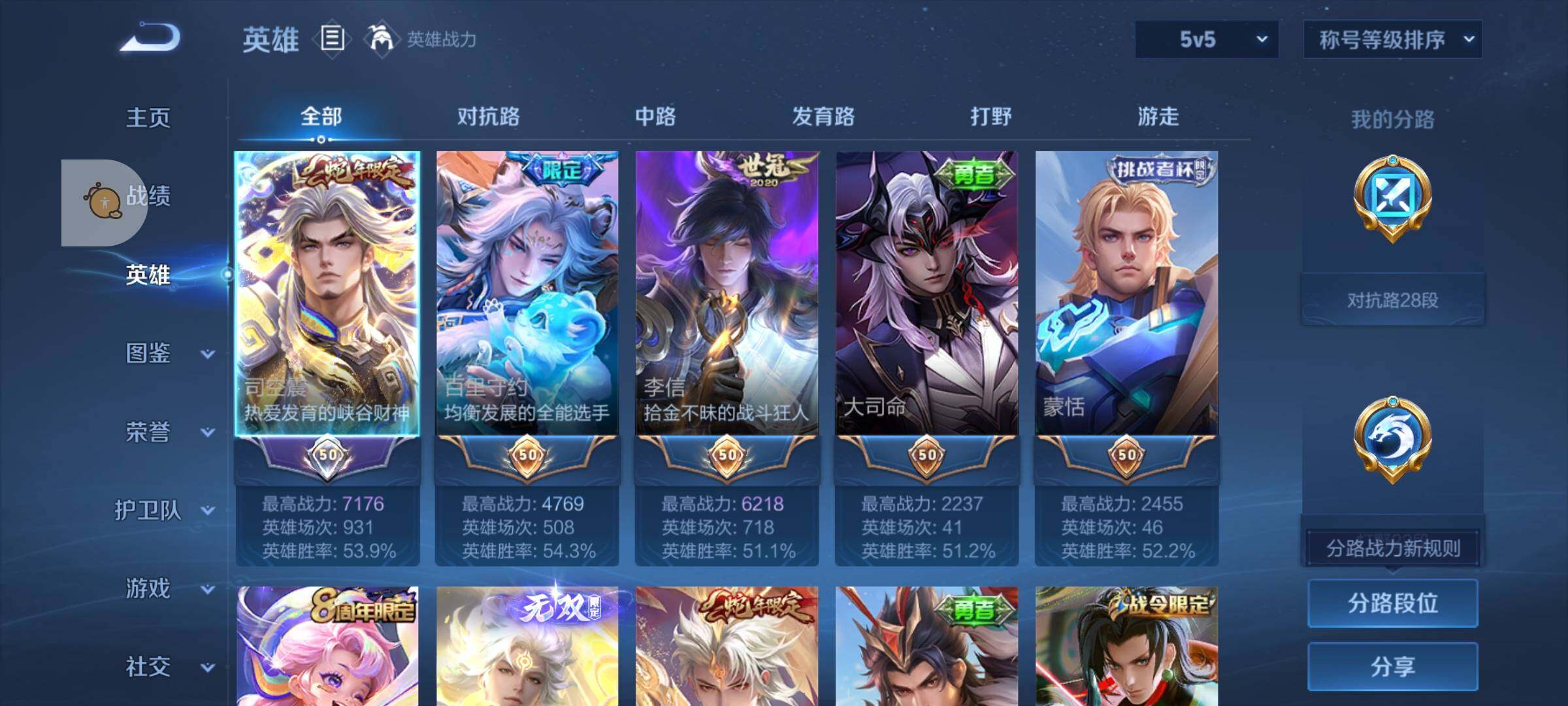 WZLX4247301王者荣耀账号详情图3 WZLX4247301王者荣耀账号详情图3