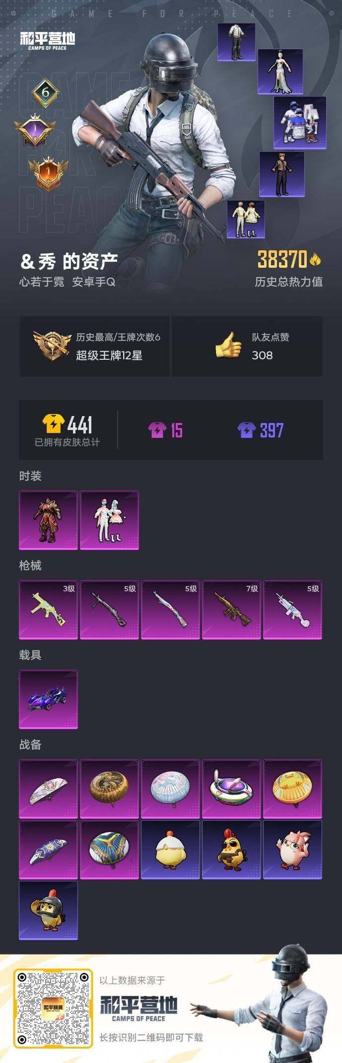 HPQM4139625和平精英账号详情图6