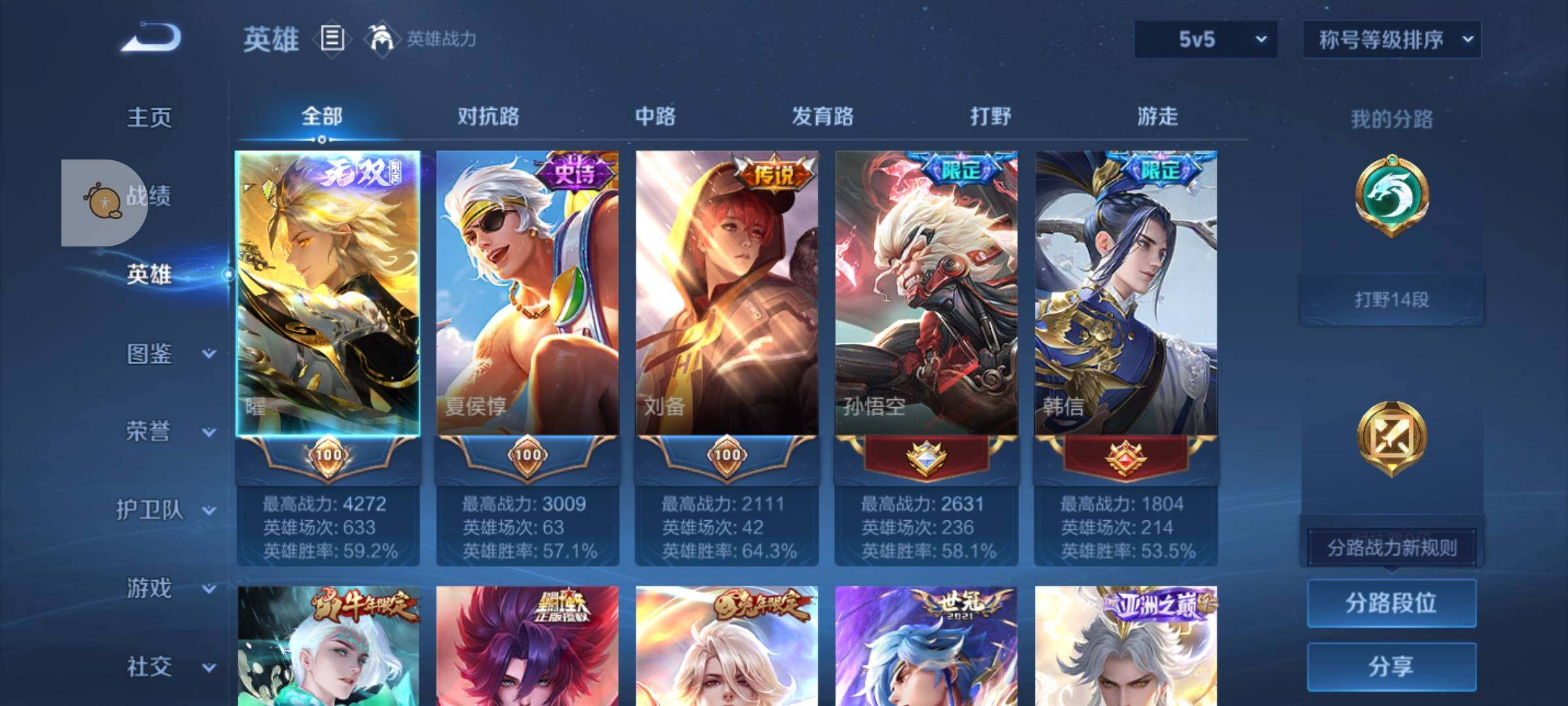 WZLX4247236王者荣耀账号详情图3