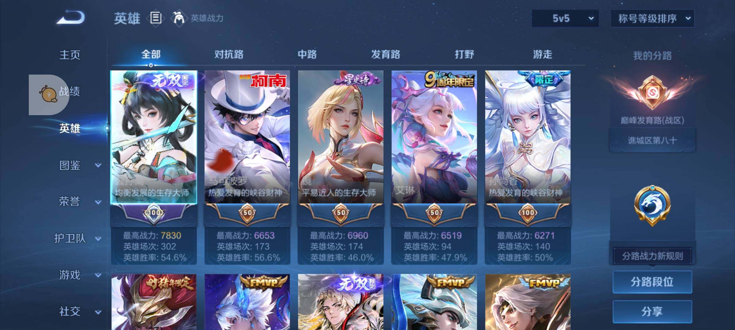 WZLX4247315王者荣耀账号详情图3 WZLX4247315王者荣耀账号详情图3