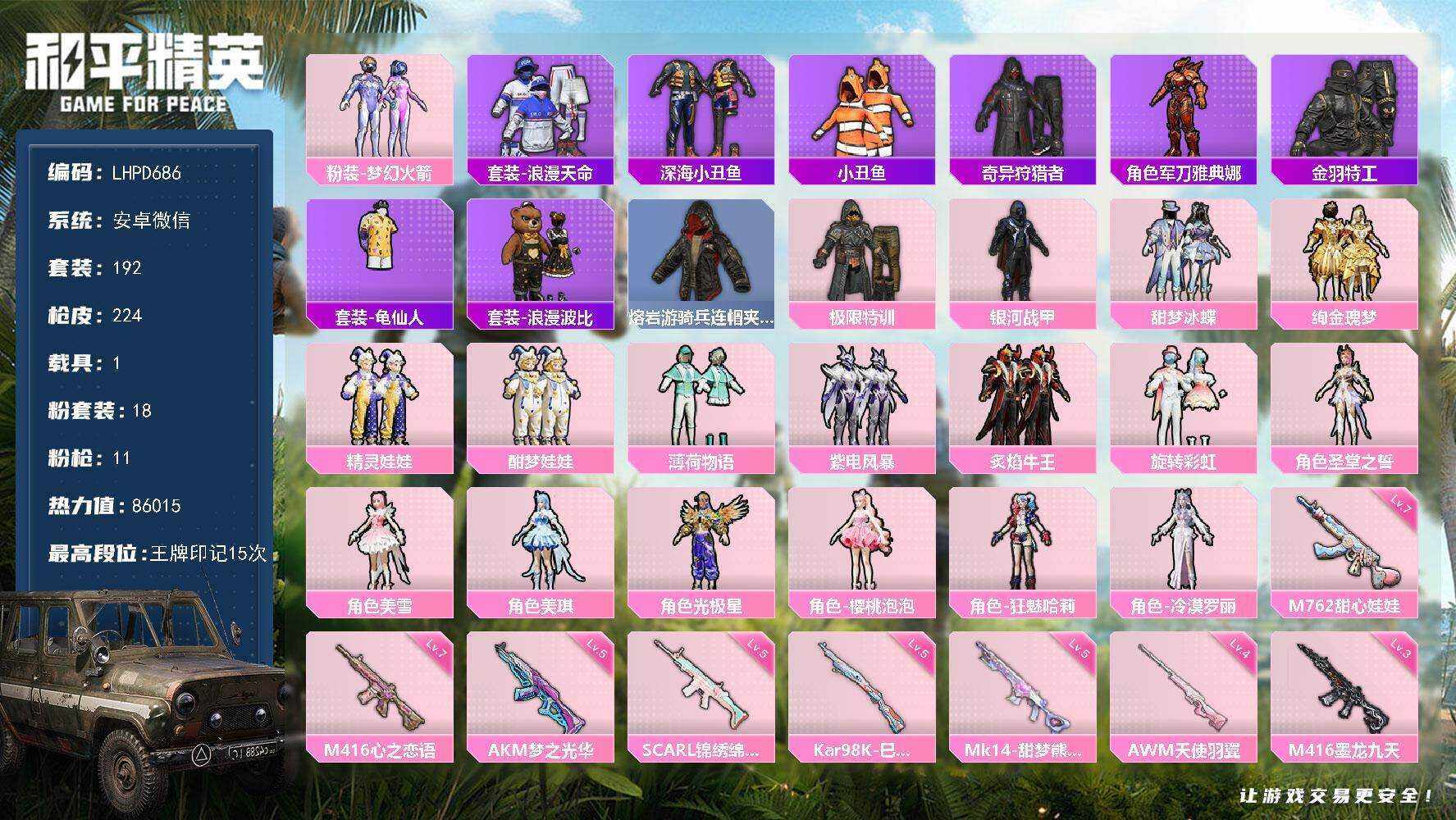 HPLE4137425和平精英账号详情图8 HPLE4137425和平精英账号详情图8