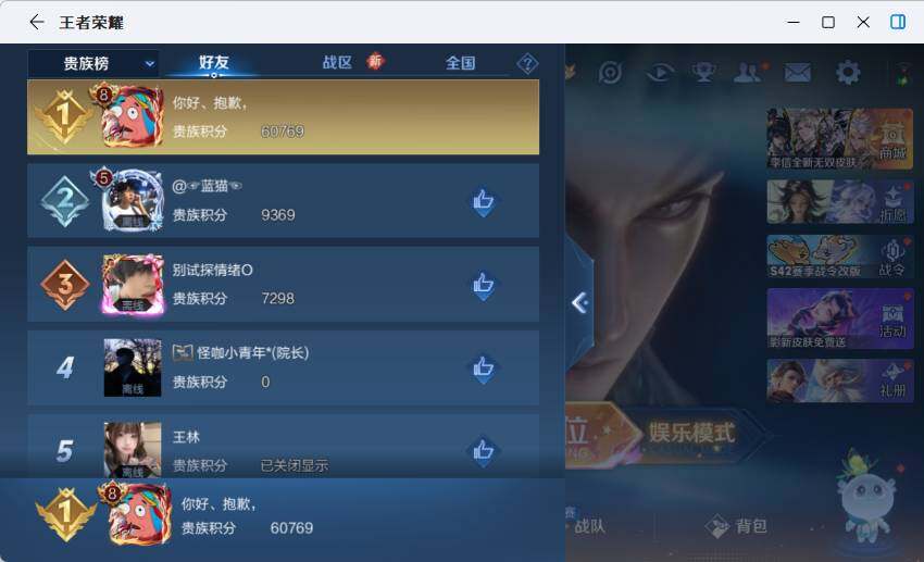 WZLX4251309王者荣耀账号详情图16