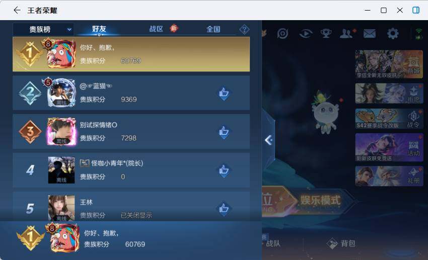 WZLX4251309王者荣耀账号详情图17