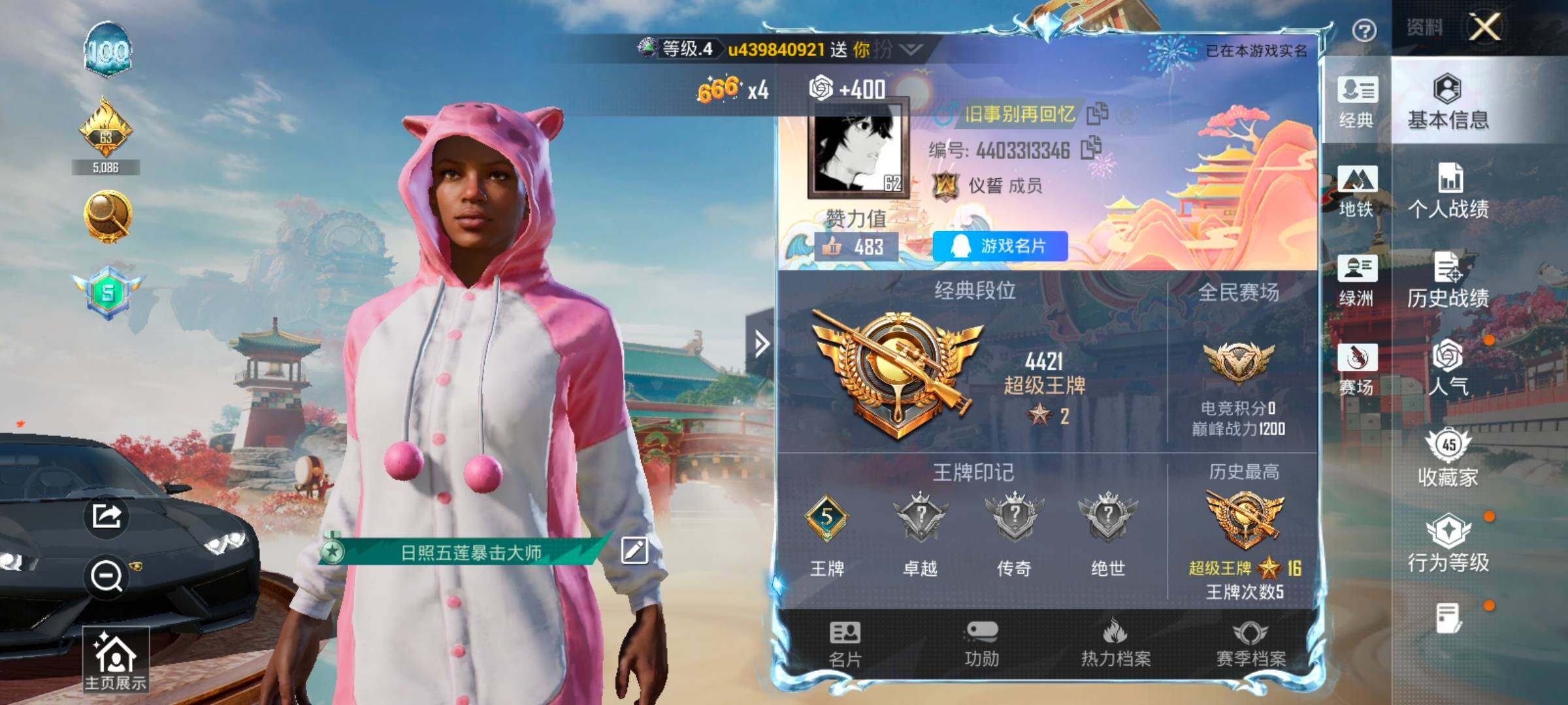 HPLX4137813和平精英账号详情图2