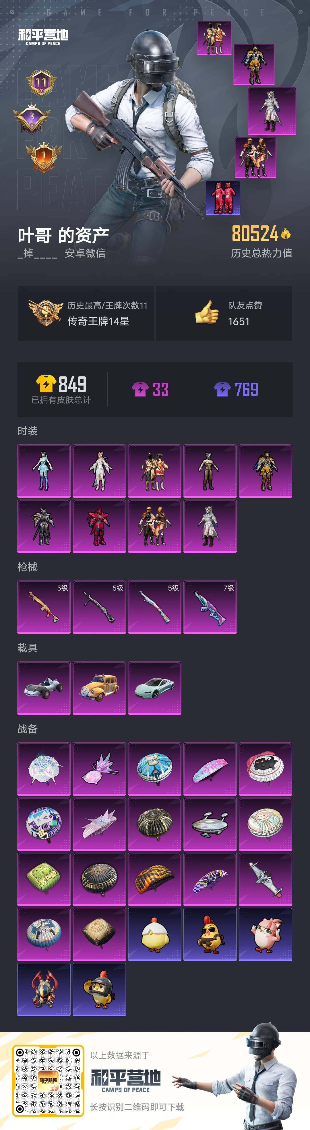 HPLX4137278和平精英账号详情图6 HPLX4137278和平精英账号详情图6