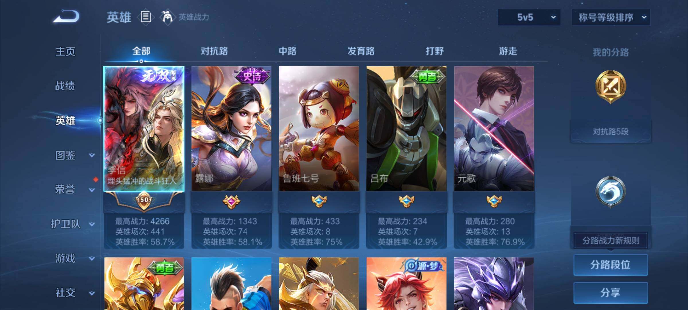 WZLX4252227王者荣耀账号详情图3