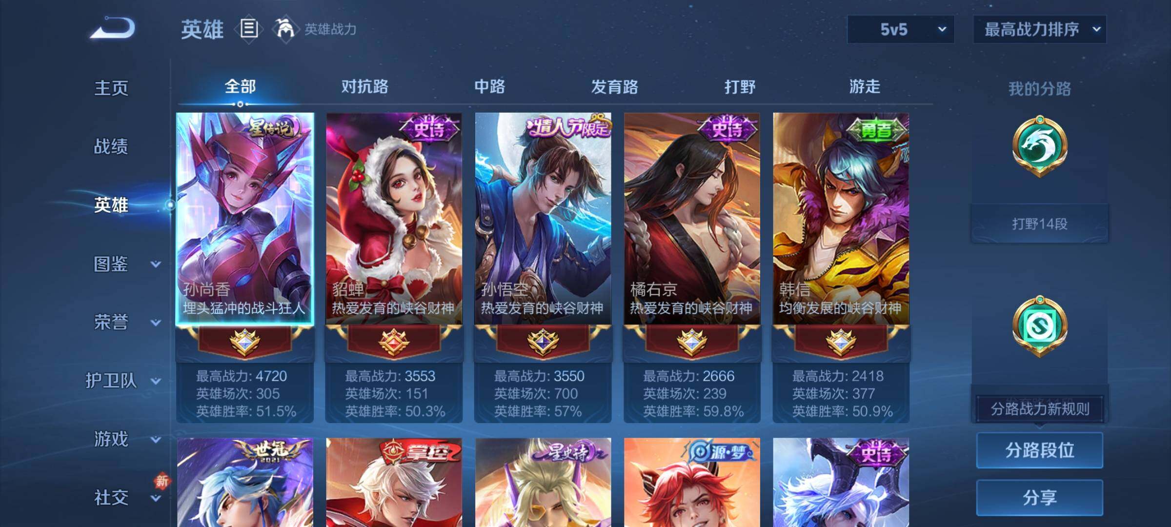 WZDN4254194王者荣耀账号详情图5