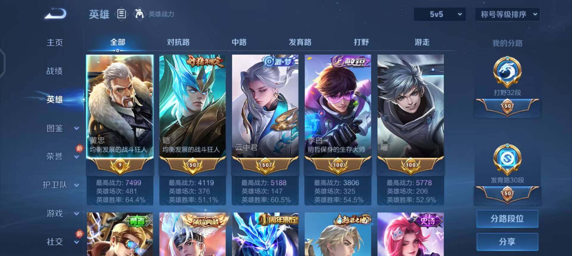 WZLX4259042王者荣耀账号详情图5