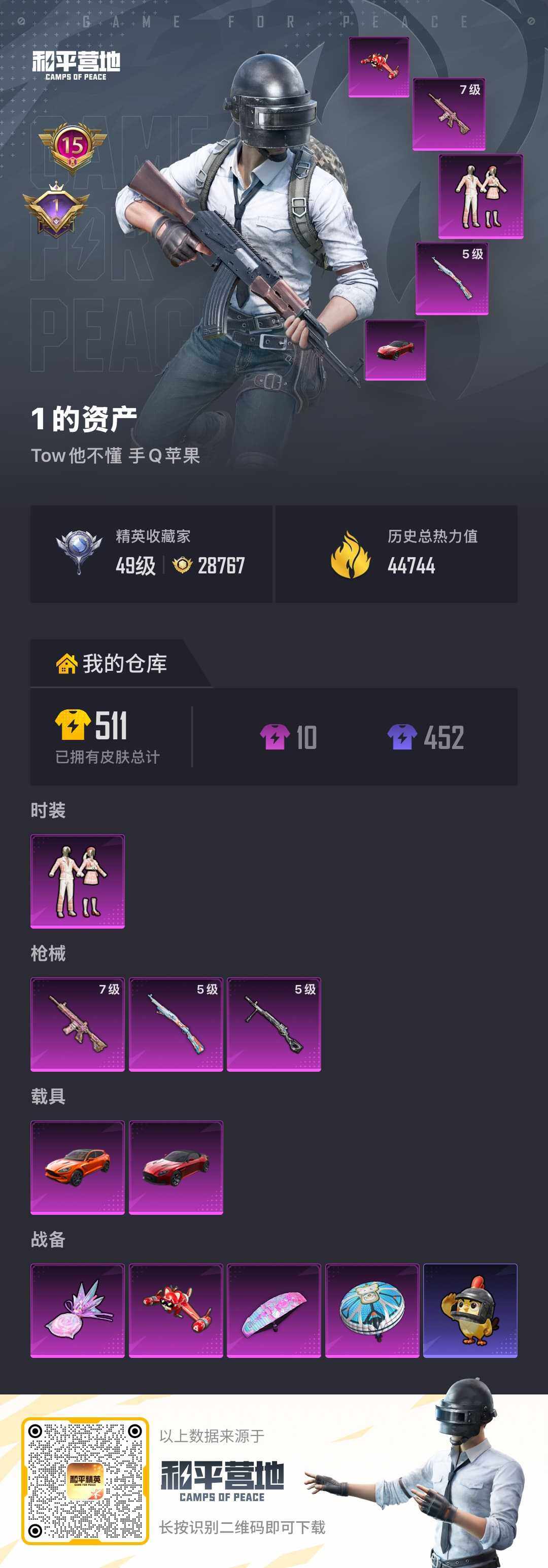 HPLE4144237和平精英账号详情图2 HPLE4144237和平精英账号详情图2