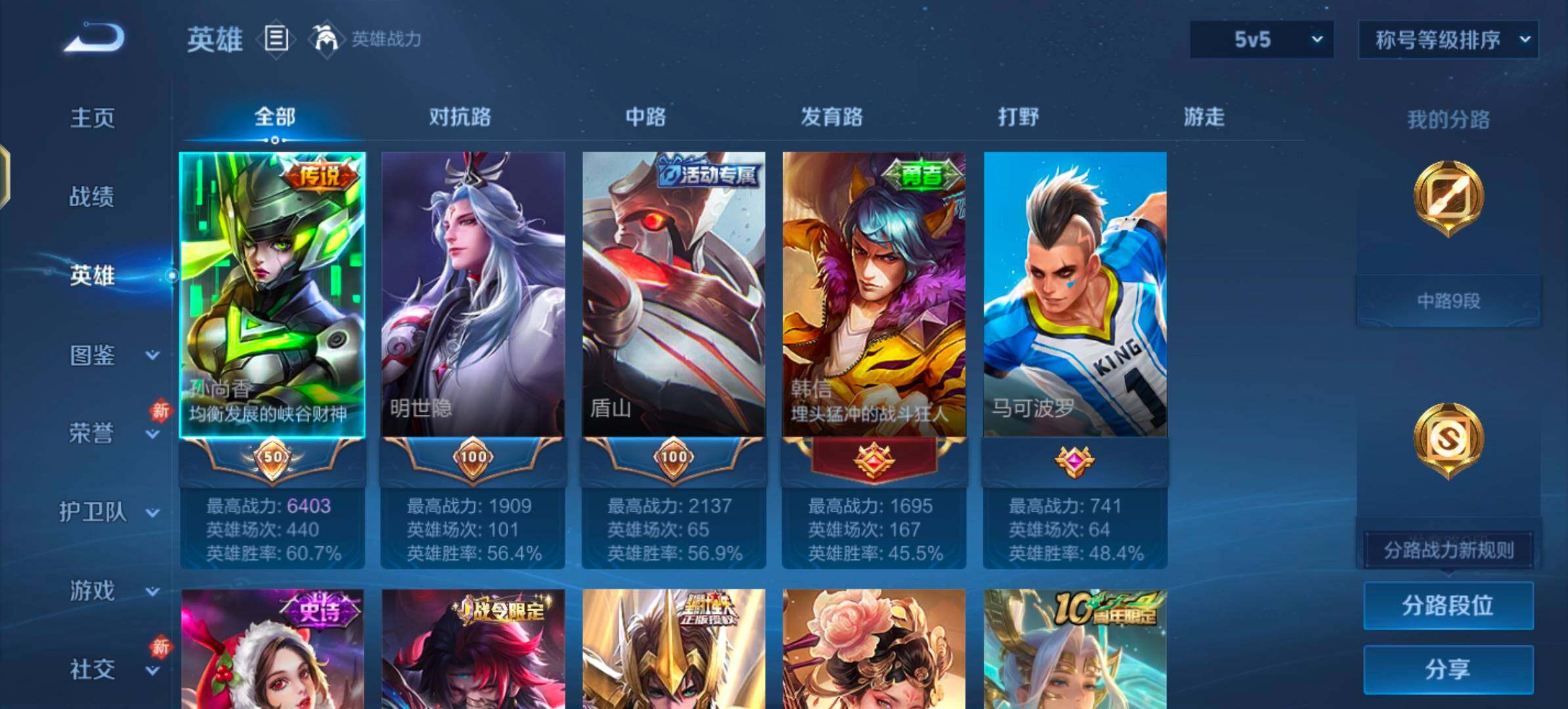 WZLX4260058王者荣耀账号详情图3