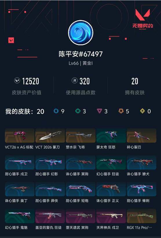 WWQXL423883无畏契约账号详情图3