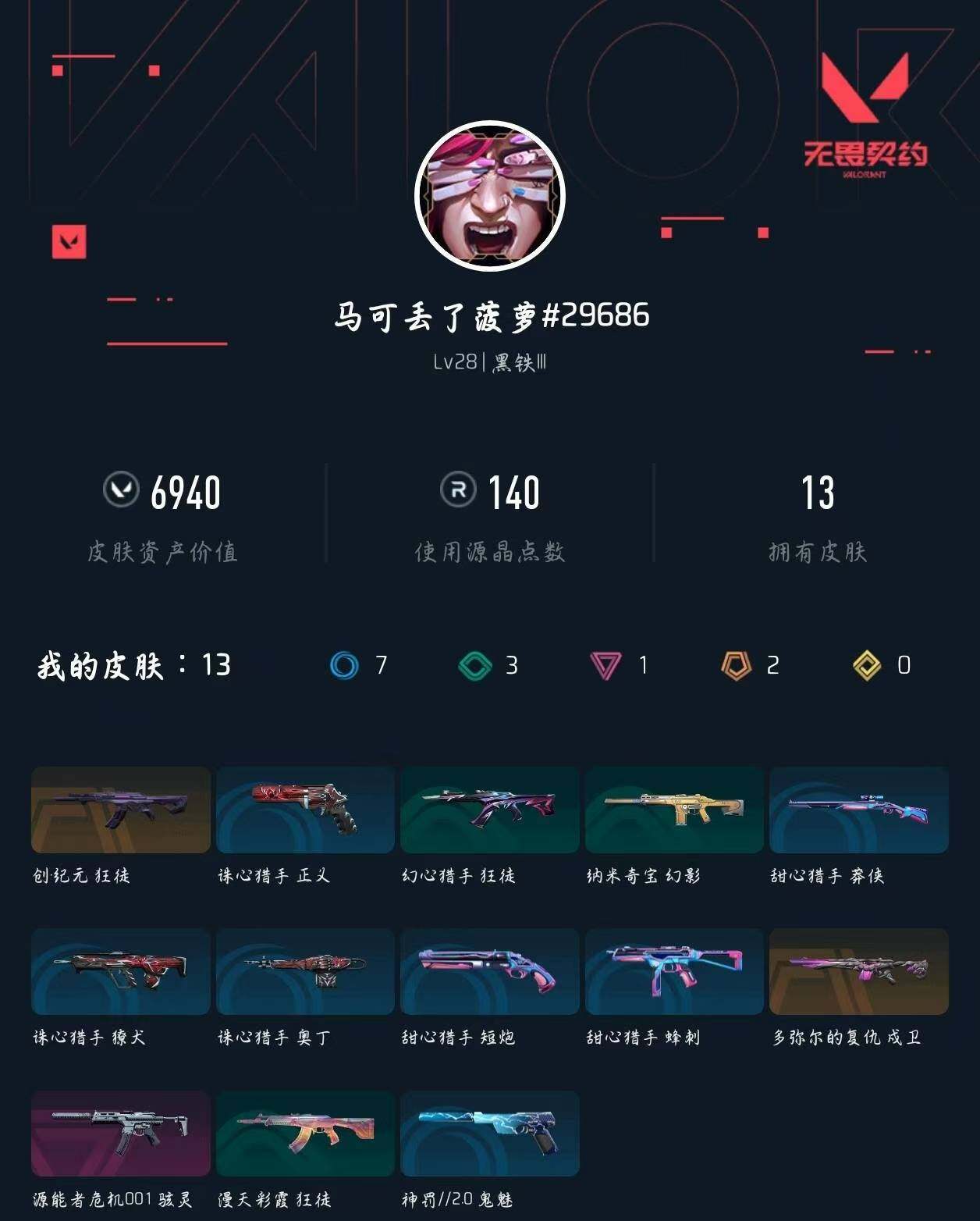 WWQXL423904无畏契约账号详情图3