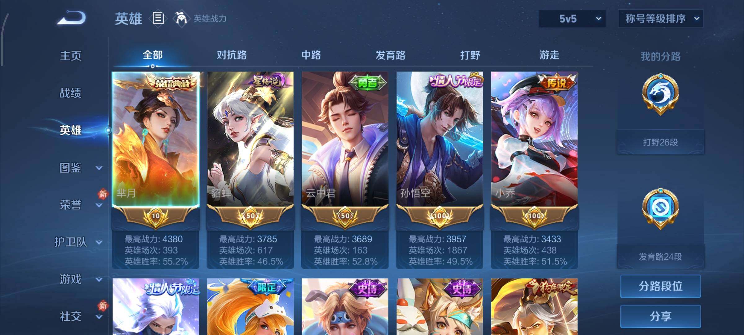 WZLX4260078王者荣耀账号详情图3