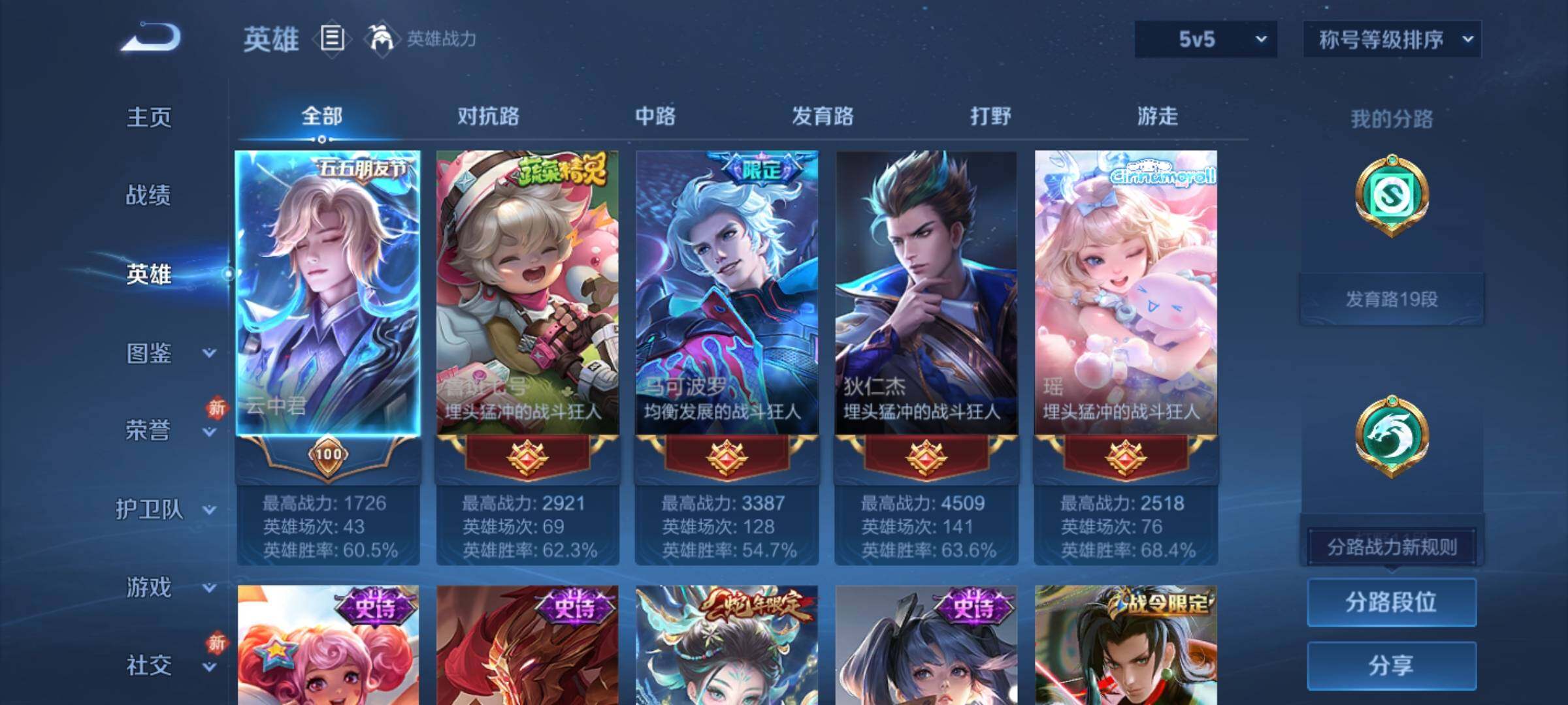 WZLX4260073王者荣耀账号详情图3