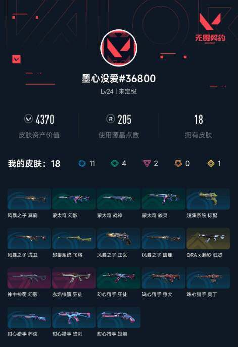 WWQEY424630无畏契约账号详情图3 WWQEY424630无畏契约账号详情图3