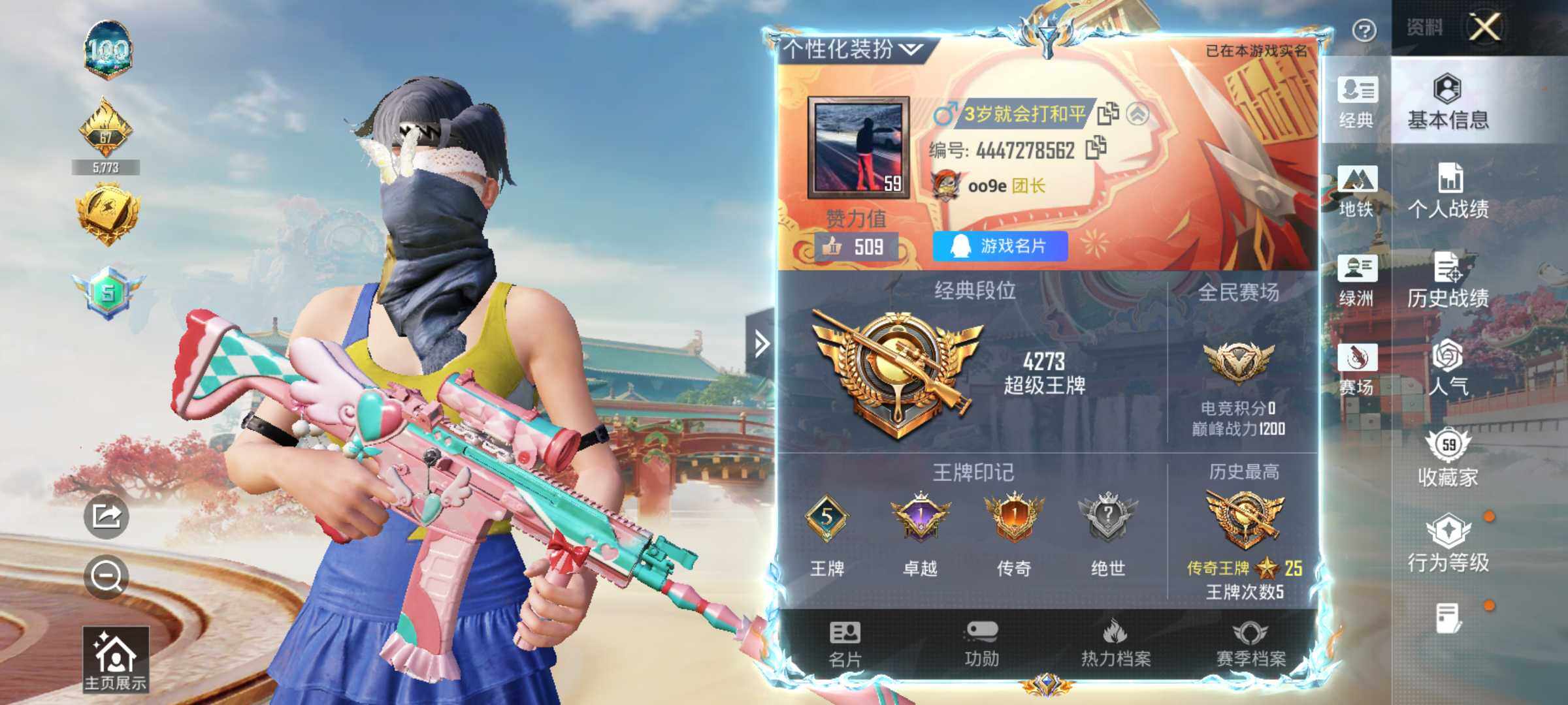 HPLE4150253和平精英账号详情图6