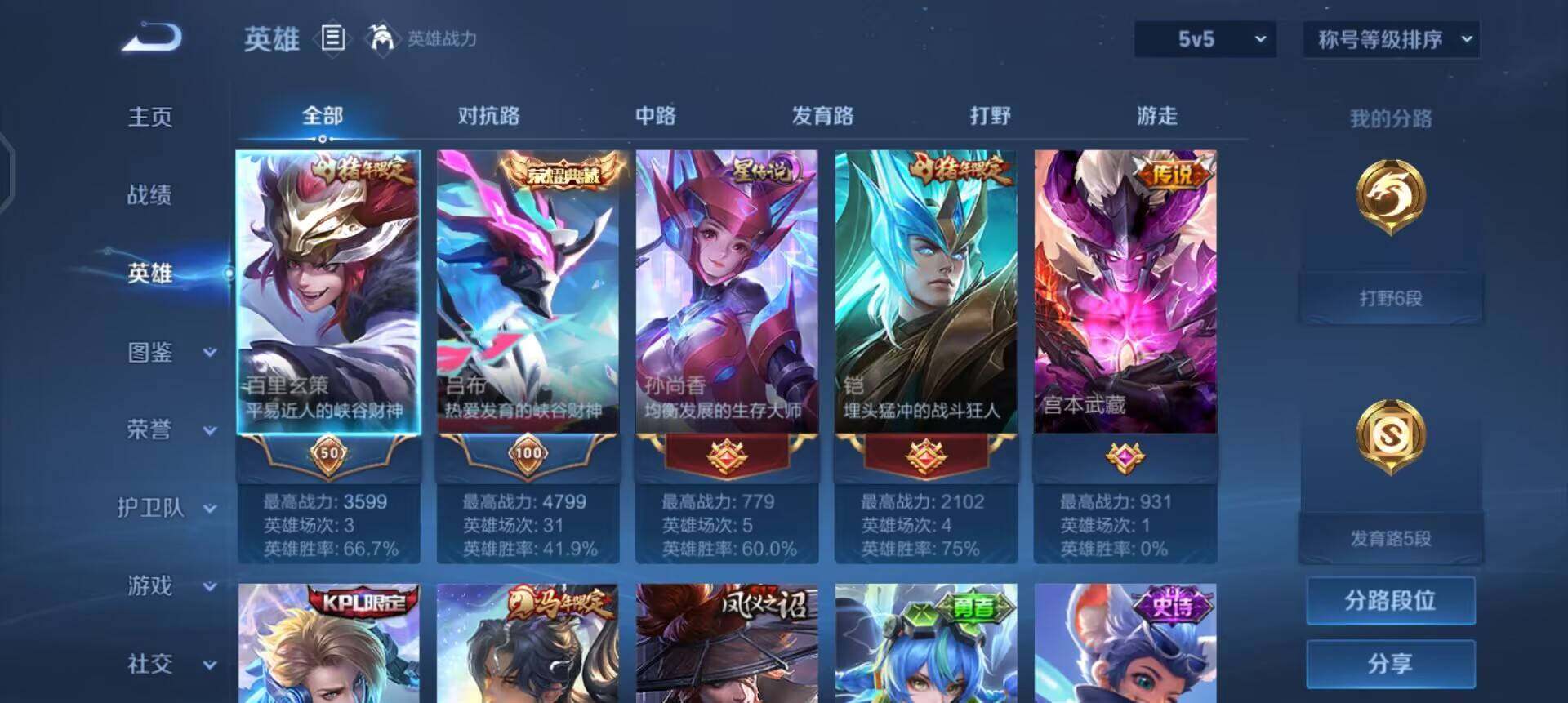 WZLX4271500王者荣耀账号详情图14